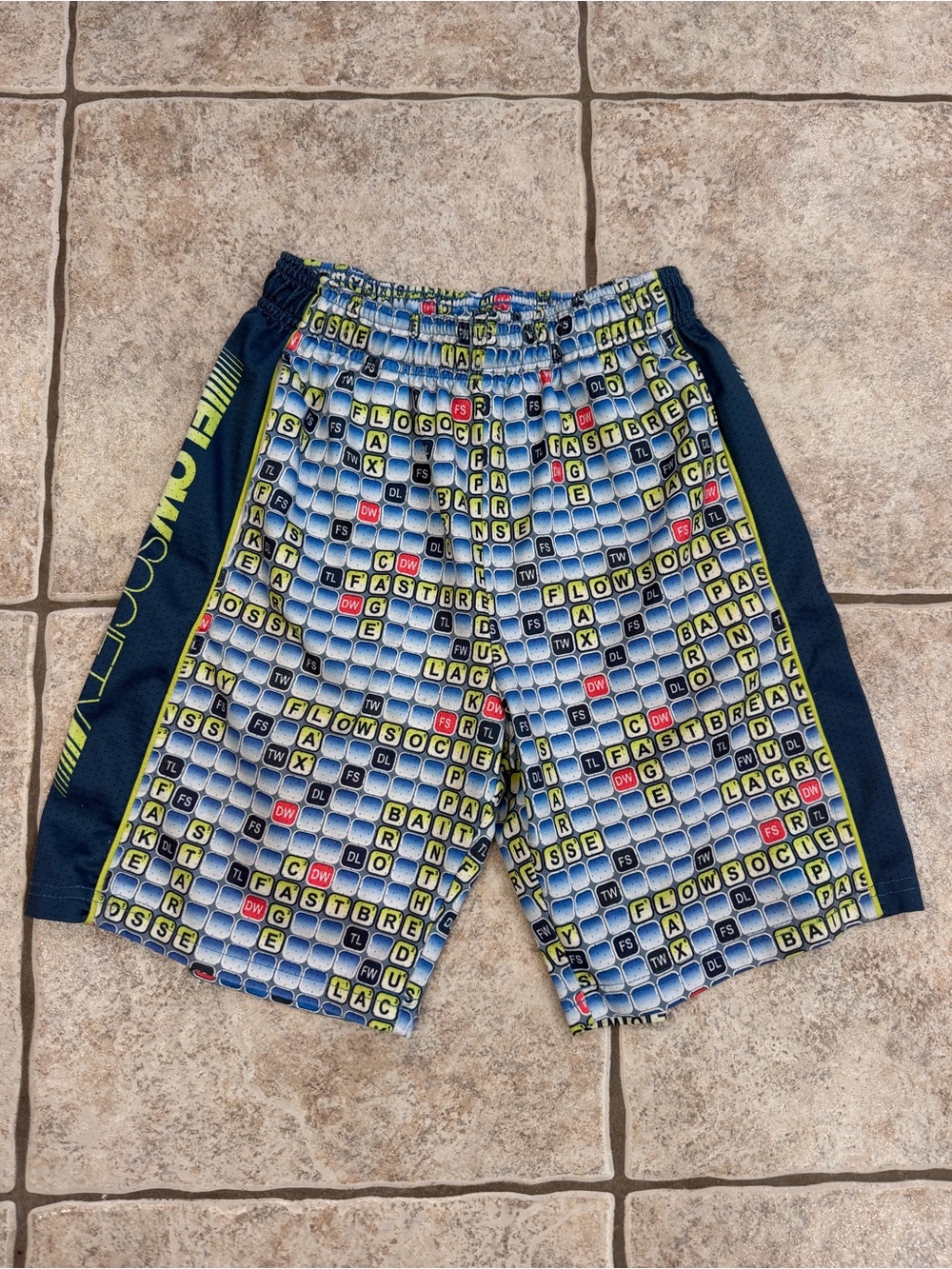 Boys youth small flow society scrabble shorts - youth small